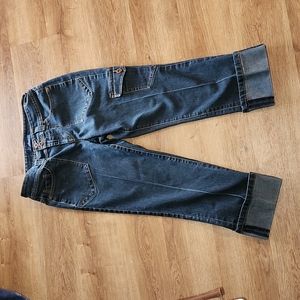 Jeanstar size 4 cropped blue jeans made in Kenya.